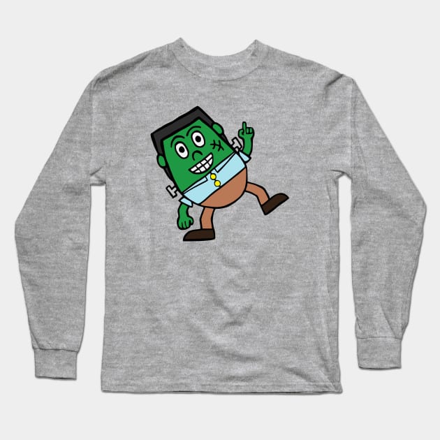 Dancing Frankenstein Long Sleeve T-Shirt by Scroungin' 4 Catsup